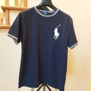 Polo by Ralph Lauren 100% Cotton Big Pony Navy Top Size L (fit like Women S)